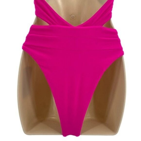 lovewave | NEW The Christensen One Piece Cut Out Swimsuit in Hot Pink Size XL - Picture 8 of 12